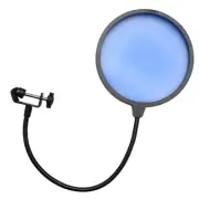 Seismic Audio - Flexible Microphone Wind Screen Studio Mic Pop Filter Blue