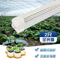 在飛比找Yahoo!奇摩拍賣優惠-T8 植物燈管規格 LED全光譜 植物生長燈  2呎 免支架