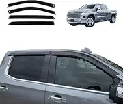 OAD4X4 Weathershields Compatible with Chevrolet Silverado 1500 T1 Series 2020-Onwards, Weather Shields Window Visors Wind Deflectors Sun Rain Guard 4PCS Set