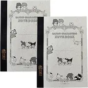 TBM9023-2P Swallow Notebook, A5, Grid Sanrio Characters, Pack of 2