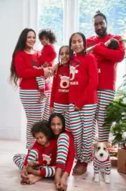Matching Christmas Pyjamas Teen's Kids 'Team Santa'