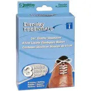 Essential Medical Supply Elastic Shoelace Tie Once 24 Inch White 3 Pairs 3 Pack