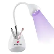 36W UV LED Desk Light with Storage Box,Flexible Gooseneck Desk Light with