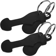 [VALICLUD] 4 pcs Metal Trolley Token Opener Keychain Shopping Cart Tokens for Convenient Checkout Durable and Smooth Edges for Supermarket Use
