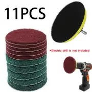 Drill Brush Kit Supplies Tool Cleaning 11pcs/set Power Tub Attachment Bathroom