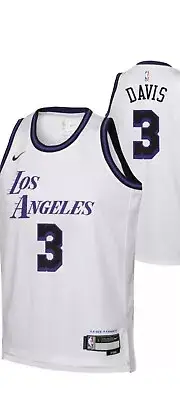 NWT Anthony Davis Lakers Nike Swingman City Edition Jersey Size Youth L 14-16