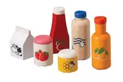 Plan Toys Food & Beverage Set Kids Childrens Interactive Play Fun Toy Playset 2+