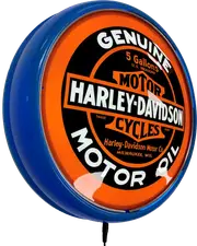 Harley Davidson Motor Oil LED Bar Lighting Wall Sign Light Button Light Blue