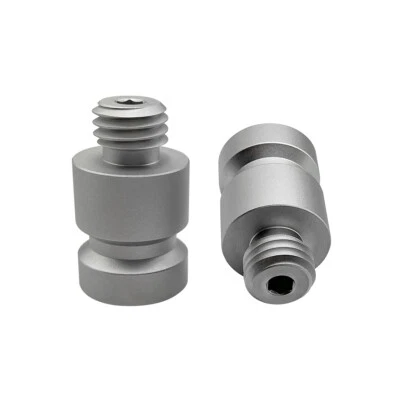 2PCS 30mm Silver Aluminum Matte Texture GNSS RTK Adapter With 5/8x11 Thread