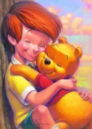 108 Peace Jigsaw Puzzle Disney Christopher Robin & Pooh (18.2x25.7cm)