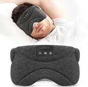 Bluetooth Sleep Mask, Flashmen Sleeping Headphones Eye MaskWireless Bluetooth Sleep Headphones Stereo Sleep Washable Eye Mask with Headphone Speaker Mic