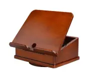 Wooden Book Stand for Cookbook Textbook and Tablet Adjustable Angles Spacious...