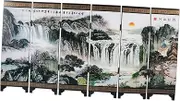 Antique Mini Folding Screen Decor Ornamental Divider Panel for Home Exquisite Style Tabletop Decoration Unique Present for Culture Lovers