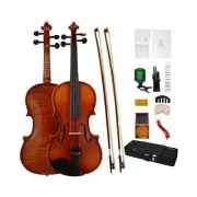 PHOENIX Violin 4/4 Full Size Set, Fiddle Solid Wood for professional Beginner...