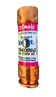 TRIONIC TR40RID FERRAZ SHAWMUT 40A 250V AC FUSE TIME DELAY SMART SPOT New