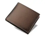 Men Wallet Carbon Fiber Horizontal Business Wallet Card Holder