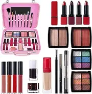 Make Up Kits for Girls, Cosmetic Set Large Capacity Make Up Kit with Reusable Case, Dress-Up Accessories with Eyeshadow Waterproof Makeup Palettes for Beginner