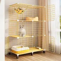 在飛比找樂天市場購物網優惠-開立發票 免運 貓籠子 貓鐵籠 雙層三層幼貓咪籠子 寵物籠 