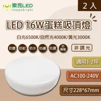 在飛比找momo購物網優惠-【HappyBright 樂亮】LED 16W IP55 非