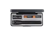 Mini Pro LED Flashlight With 2 AA Batteries (Black)