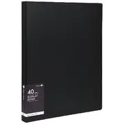 Aqua Drops A4 Display Book 40 Pocket Fixed Black