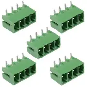 5 x 4-Way 3.81mm Right Angle Closed Header 8A 300V