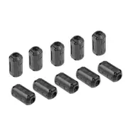 9mm Ferrite Cores Ring Clip-On RFI EMI Noise Suppression Cable Clip, Black 10pcs