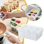 Refrigerator Storage Box 6 Grids Drain Basket Onion GK2D Ginger Seasoning Z5Y7