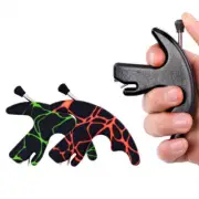 1X Compound Bow Release Aids Thumb Trigger 3 Finger Grip Caliper Archery Hunting