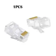 1PCS Cat6 RJ45 Connectors Ethernet Crimp Plugs for Solid Cable UTP Transparent
