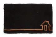 Ghar Black 100% Coir Doormat - Entry Mat, Welcome Mat, Door mat, Non Slip, Anti Slip, Front Door, Waterproof, Durable