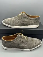 Allen Edmonds Strand Sneak Men’s 9 3E Wide Grey Suede Cap Toe Oxford Sneaker NWB