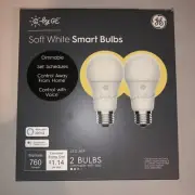 C by GE A19 Smart Bulb 2pk Soft White LED Soft White Dimmable for Smart Home