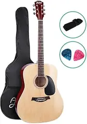 41 Inch Acoustic Guitar Wooden with Carry Bag ALPHA - Natural