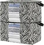 sanluoli 60L 2 Pack Under Bed Storage Bags with Reinforced Handles, clear window Sweater Storage Organizer For Closet