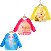 Catzon 3 Pcs Baby Waterproof Cartoon Long Sleeve Bib Art Smock-B
