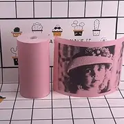 Self Adhesive Labels Continuous Thermal Paper Adhesive Sticker Roll 10 PCS Thermal Label Printer Paper Sticker for PAPERANG P1/ P2 / A6, Size: 57 x 30 mm(Pink) (Color : Pink)