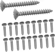 EXQUIMEUBLE 20pcs Heavy Duty Electric Guitar Screws with Coating for Quick Installation of Pickguards and Pickup Frames Durable and Maintenance Supplies Silver