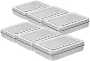 KONTONTY Versatile Card Storage Box Set of 6 Card Deck Storage Box for Playing Cards Sturdy Metal Case for Card Collection