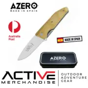 Azero Olive Wood Folding Pocket Knife 190mm overall length Made in Spain