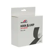 Moroday 25mm x 5m Black Hook And Loop Self Adhesive