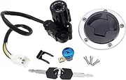 Yurefax 1 Set Ignition Start Switch Lock Fuel Tank Cap Cover Seat with 2 Key Kit for 2010-2016 Motorcycle Ignition Key Switch Motorcycle Ignition Switch