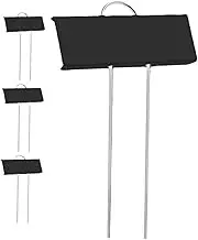 Reusable Plant Tag Stakes Metal Garden Labels for Seedlings Trees Shrubs 4 Pack 40cm Tall Black