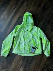 NEW The North Face Antora Rain Hoodie Lightweight Lime Green Jacket Women's XS