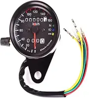 Daseeme 12V Universal Motorcycle Speedometer Tachometer Gauge w/LED Backlight