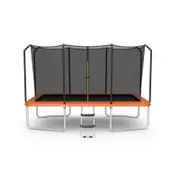 Costway 14 x 8FT Kids Outdoor Trampoline Jumping Rebounder Bouncer Max. 200KG - Orange