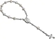 Sterling Silver Baptism Baby Rosary for Girls