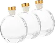 iplusmile 3pcs Empty Glass Essential Oil Diffuser Bottles Aromatherapy Containers for Home Decor Elegant Perfume Diffuser for Office and Hotel Use Random Color
