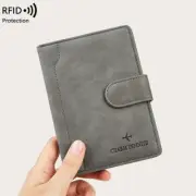 Women Men Business RFID Passport Holder Portable Card Travel Wallet Ticket Clip
