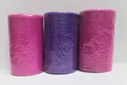 3 Rolls of Holiday Deco Mesh Poly Ribbon 5.5 x 30 ' purple pink